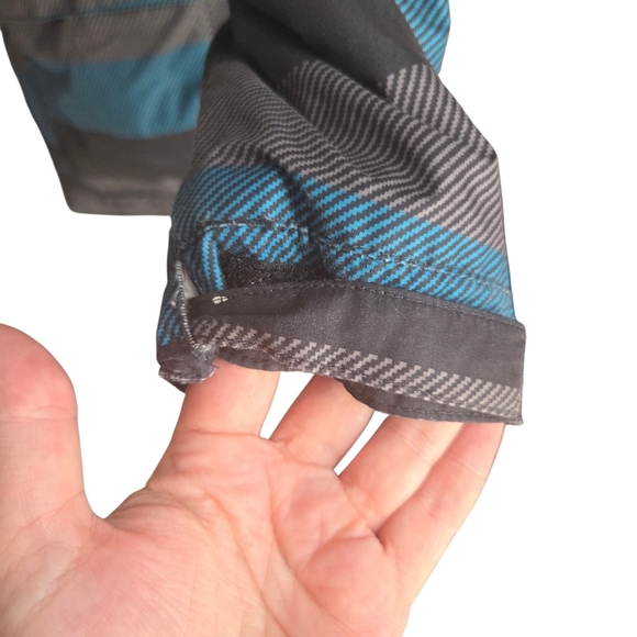 Burton Kids Jacket in Blue and Gray Stripes Size XL 14-16 - Picture 3 of 9